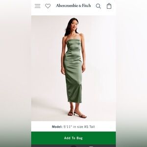 Abercrombie and Fitch Satin Sculpt Maxi Dress